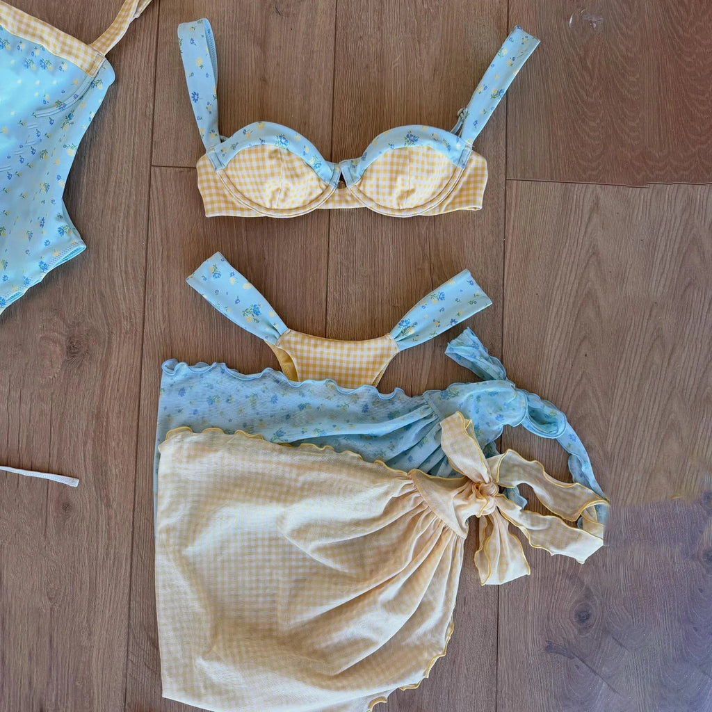Floral Bikini 2026 New Swimsuit Women Sexy Swimwear Female Bandeau  Biquini Push Up Bathingsuit Mirco Swimming Suit Beachwear