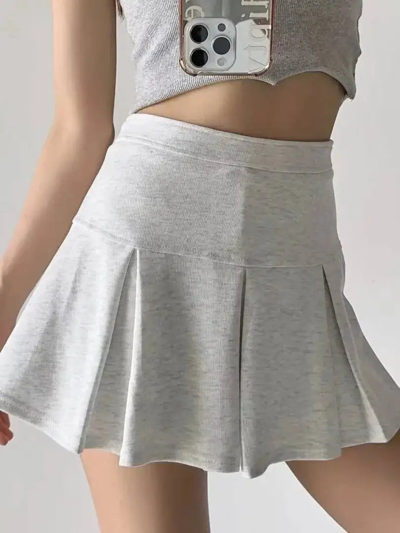 2026 Spring/summer New High Waisted Sporty Style Pleated Skirt Women Spicy Girl Casual Versatile Wrap Hip Short Skirt EJQ2