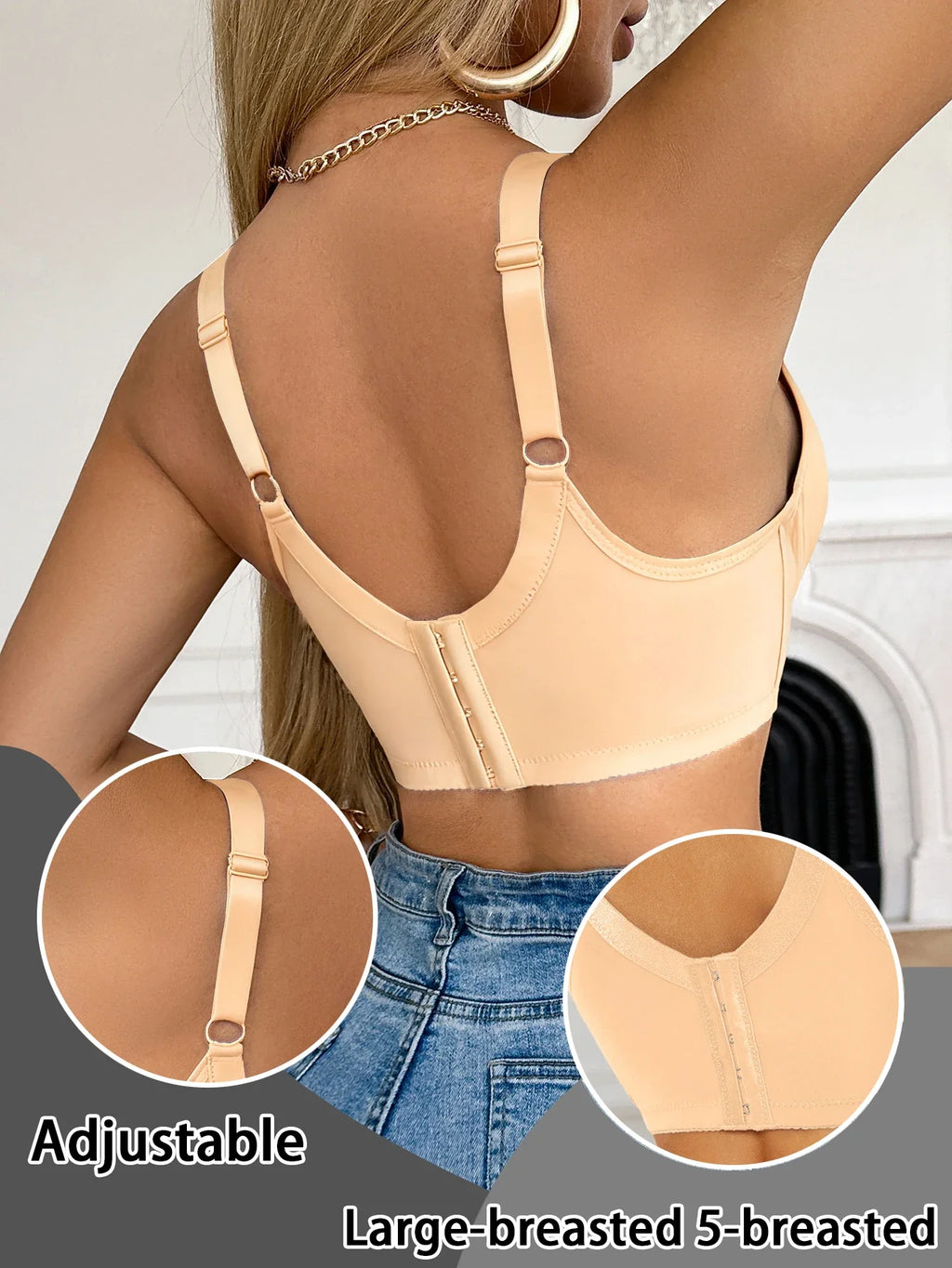 Push UP Bra for Women Lace Trim B C Cup Padded Bust Enhancing sexy bras Side Support Function Comfortable bra