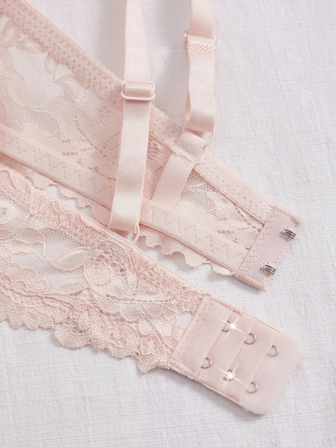 3PCS Lace Trim Women's underwear set Underwire Push up Bra for Women Bow & Rhinestone Comfort Daily Lingerie Set A B C Cup