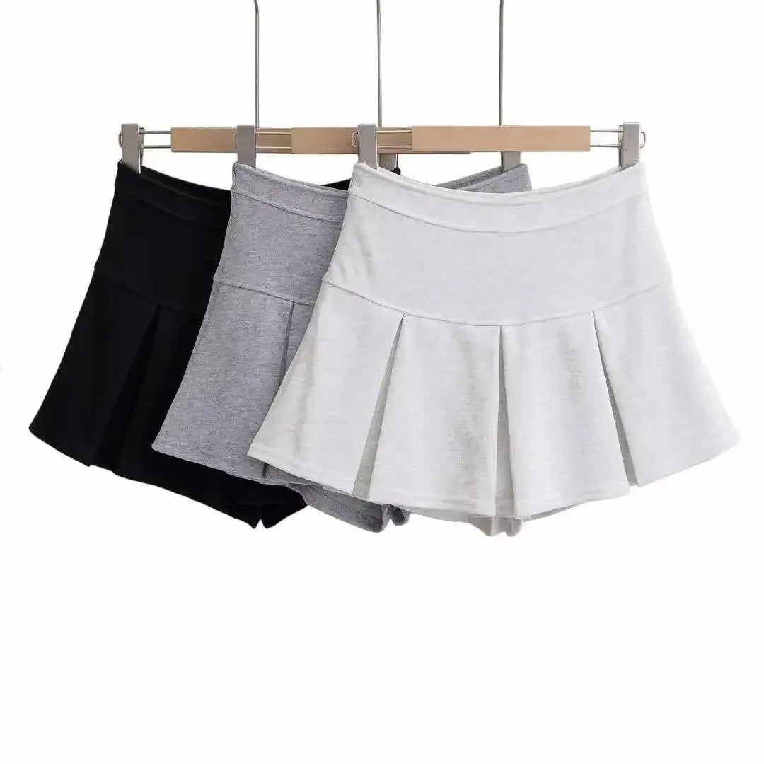 2026 Spring/summer New High Waisted Sporty Style Pleated Skirt Women Spicy Girl Casual Versatile Wrap Hip Short Skirt EJQ2