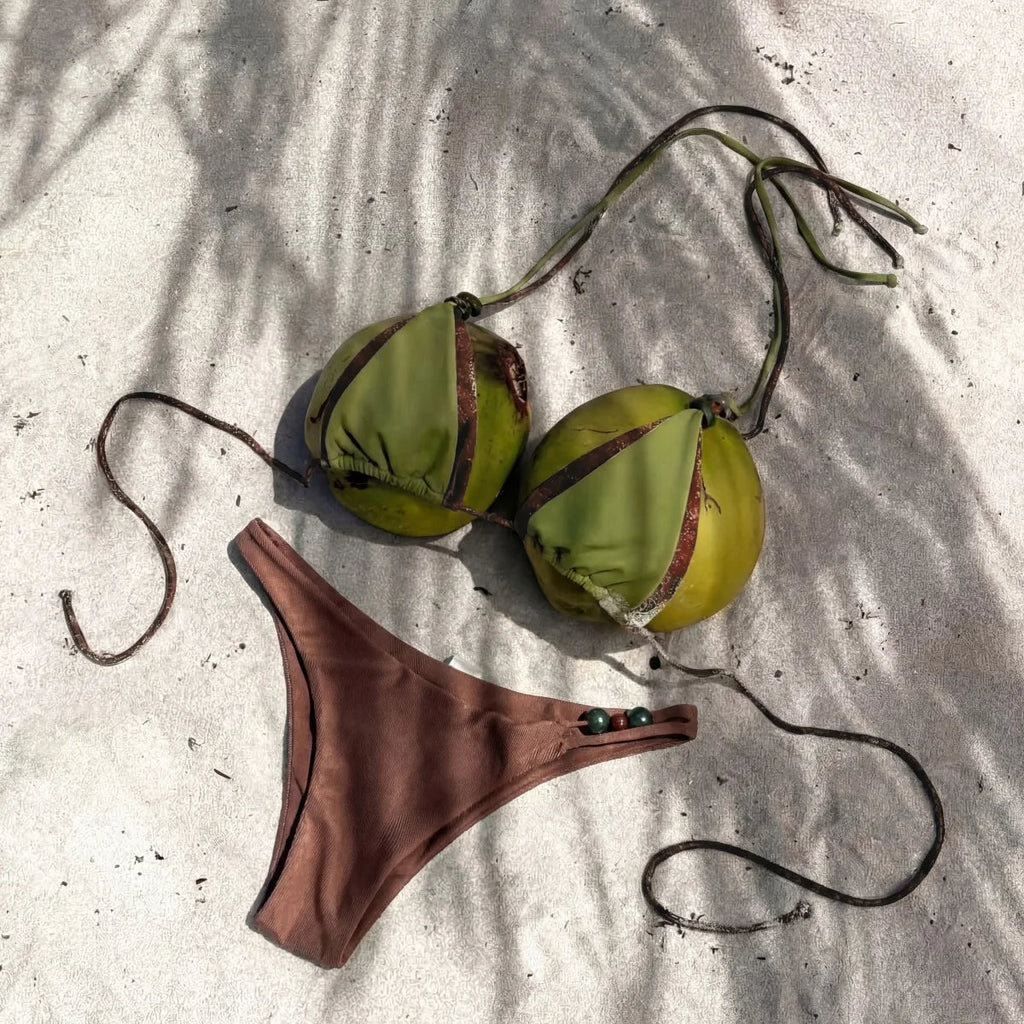 Push Up Bikini Sexy Swimsuit Women 2025 Swimwear Bandeau Biquini Female Stripe Bodysuit High Cut Bathingsuit Beachwear Monokini