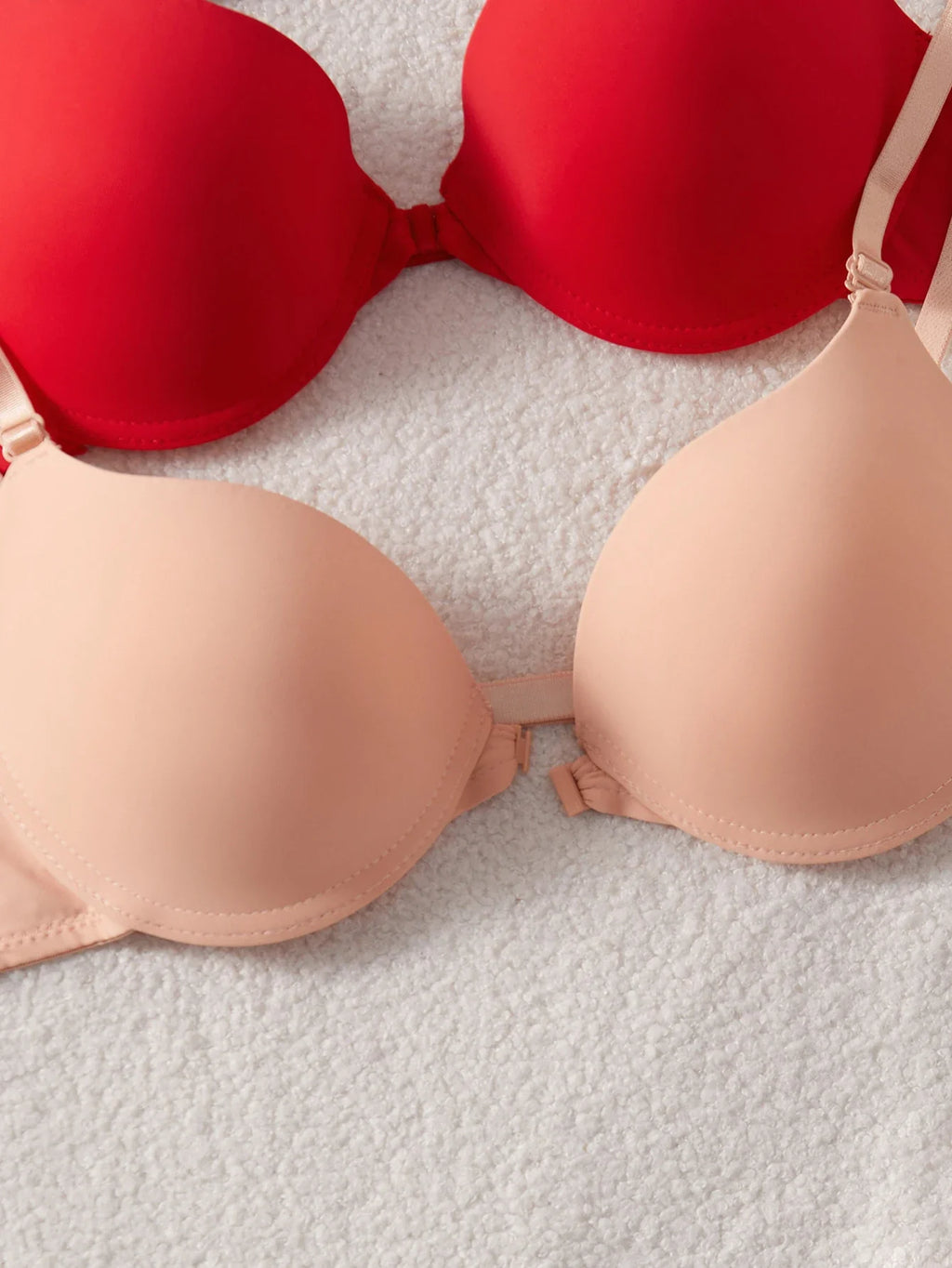 3-Pack Women's Underwear Set Everyday Basic Simple Solid Underwire Padded Push-Up Bra Casual & Comfortable T-Shirt Women's Bra