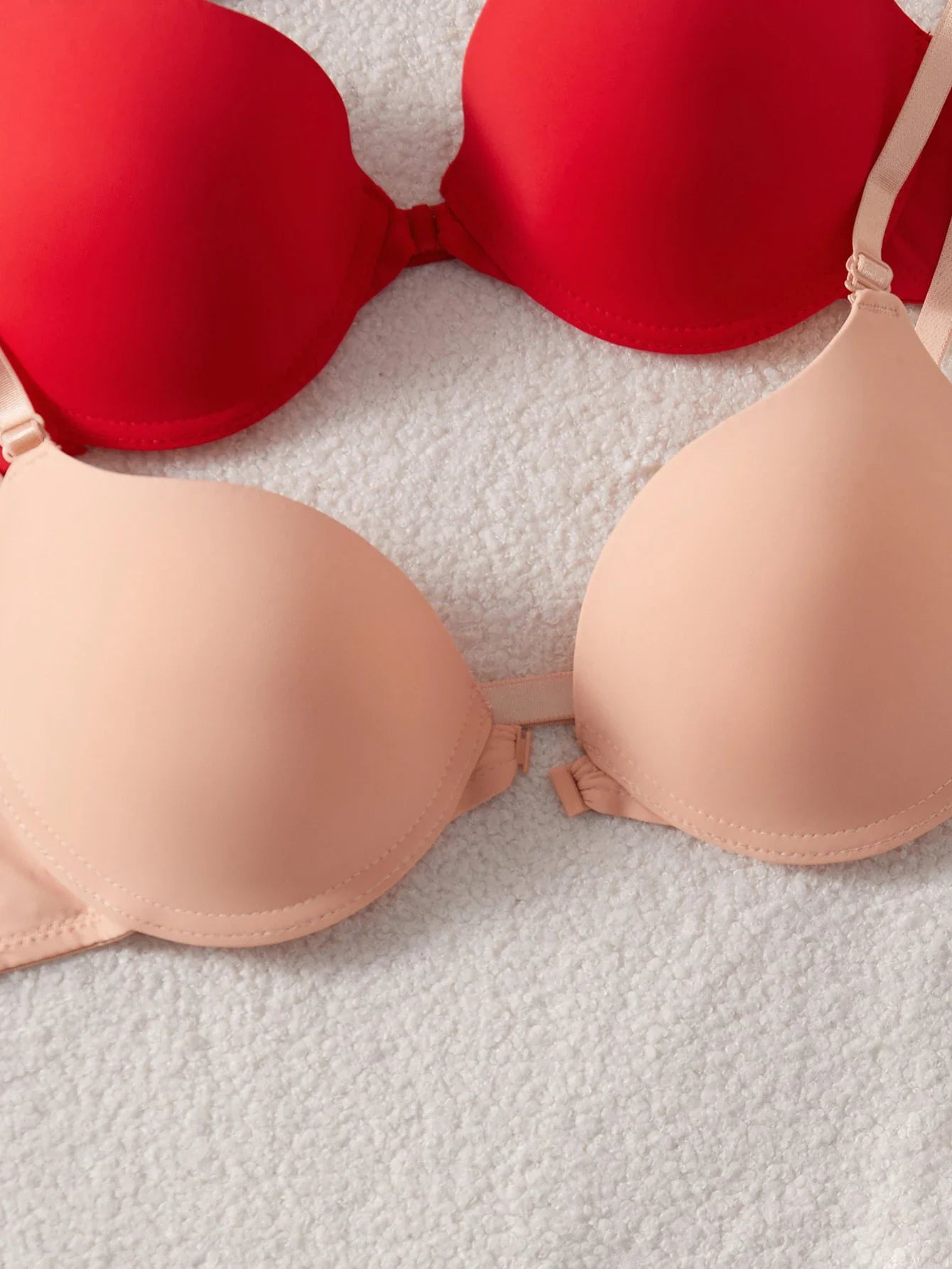 3-Pack Women's Underwear Set Everyday Basic Simple Solid Underwire Padded Push-Up Bra Casual & Comfortable T-Shirt Women's Bra