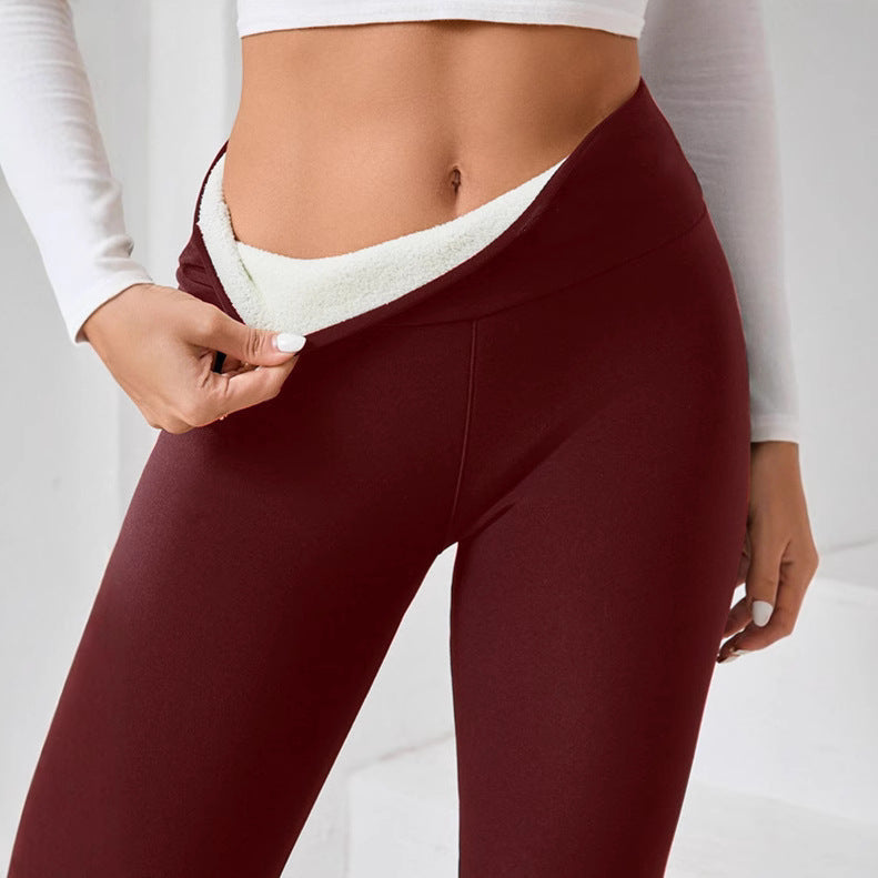 Fleece-Lined Thick Cashmere Winter Leggings
