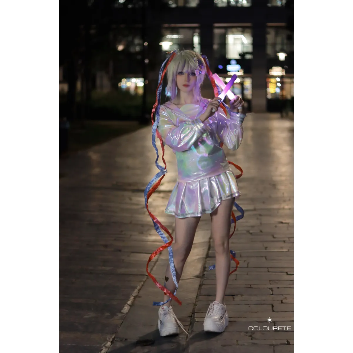 Needy Girl Overdose/Angel Carnival Party Costume - Laser JK Sailor Suit Halloween Cosplay