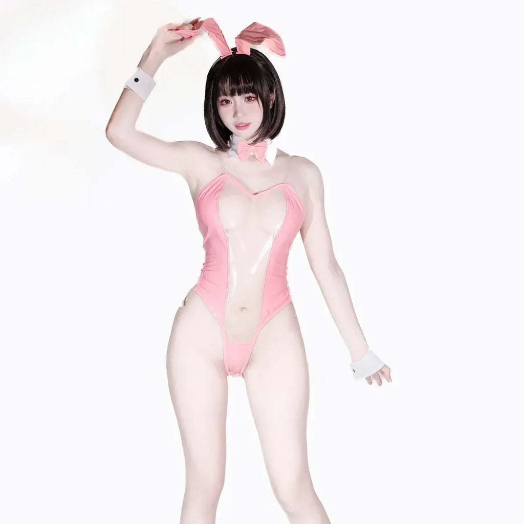 Sexy Bunny Girl Costume - Transparent Halloween Cosplay Jumpsuit