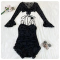 Butterfly Glitter Swimsuit – Kpop 3D Flower 3PCS Mesh Set