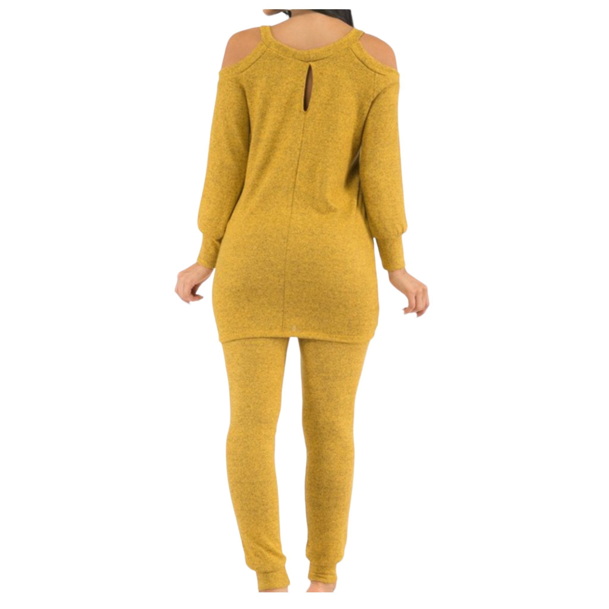 Classy Plus Size Cold Shoulder Jogger Set