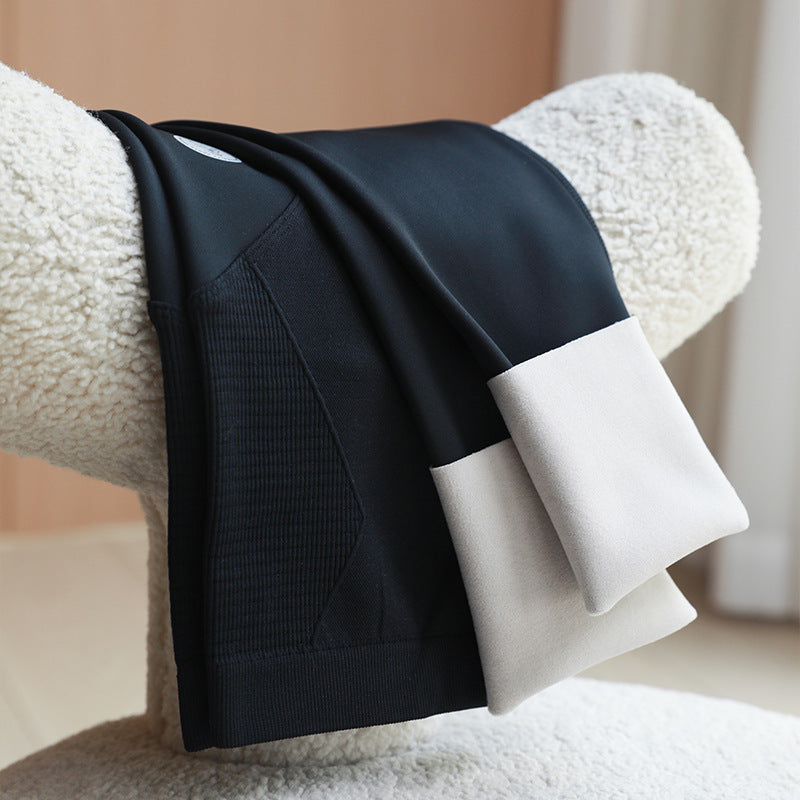 Fleece-Lined Belly Support Maternity Leggings