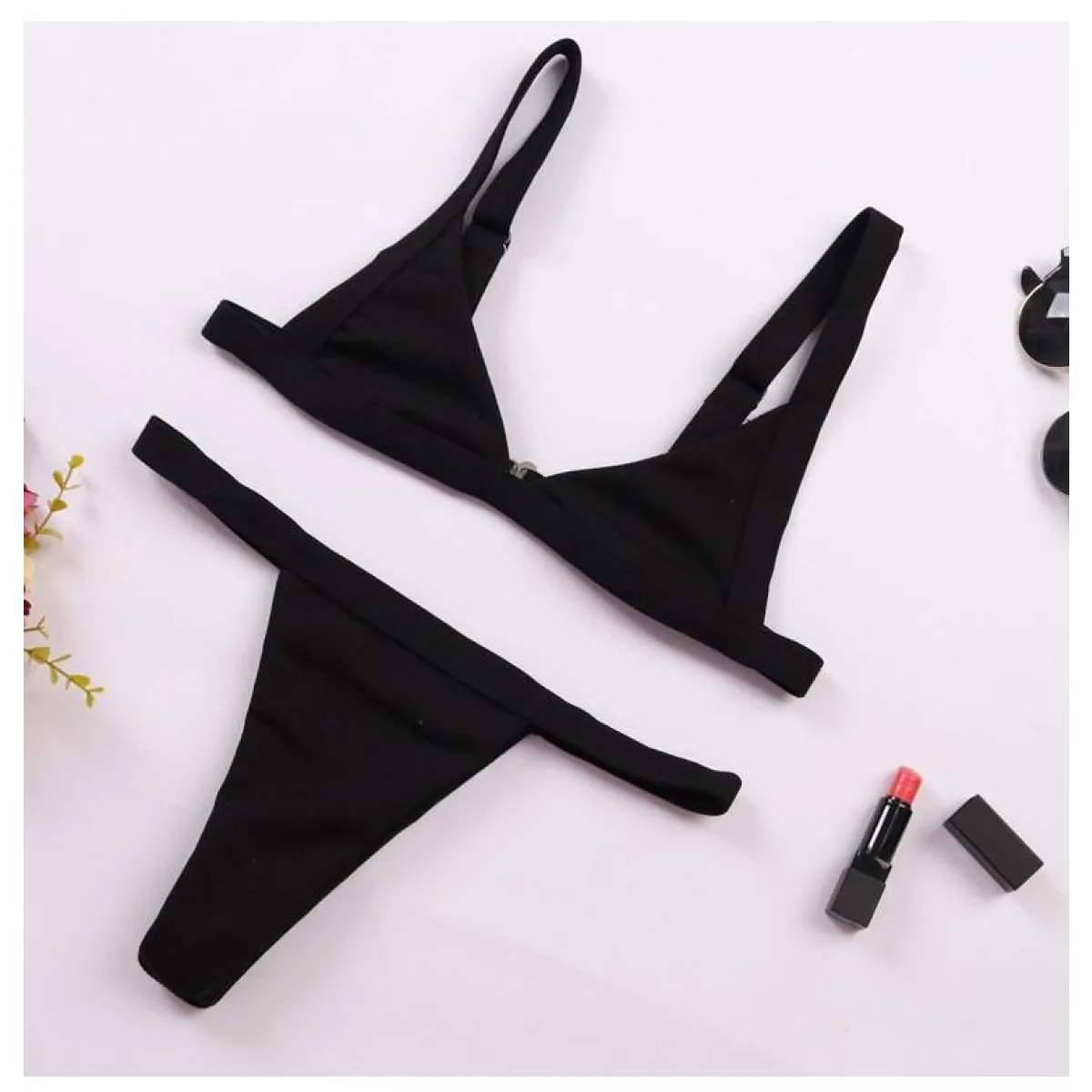Deep-V Bikini Swimsuit