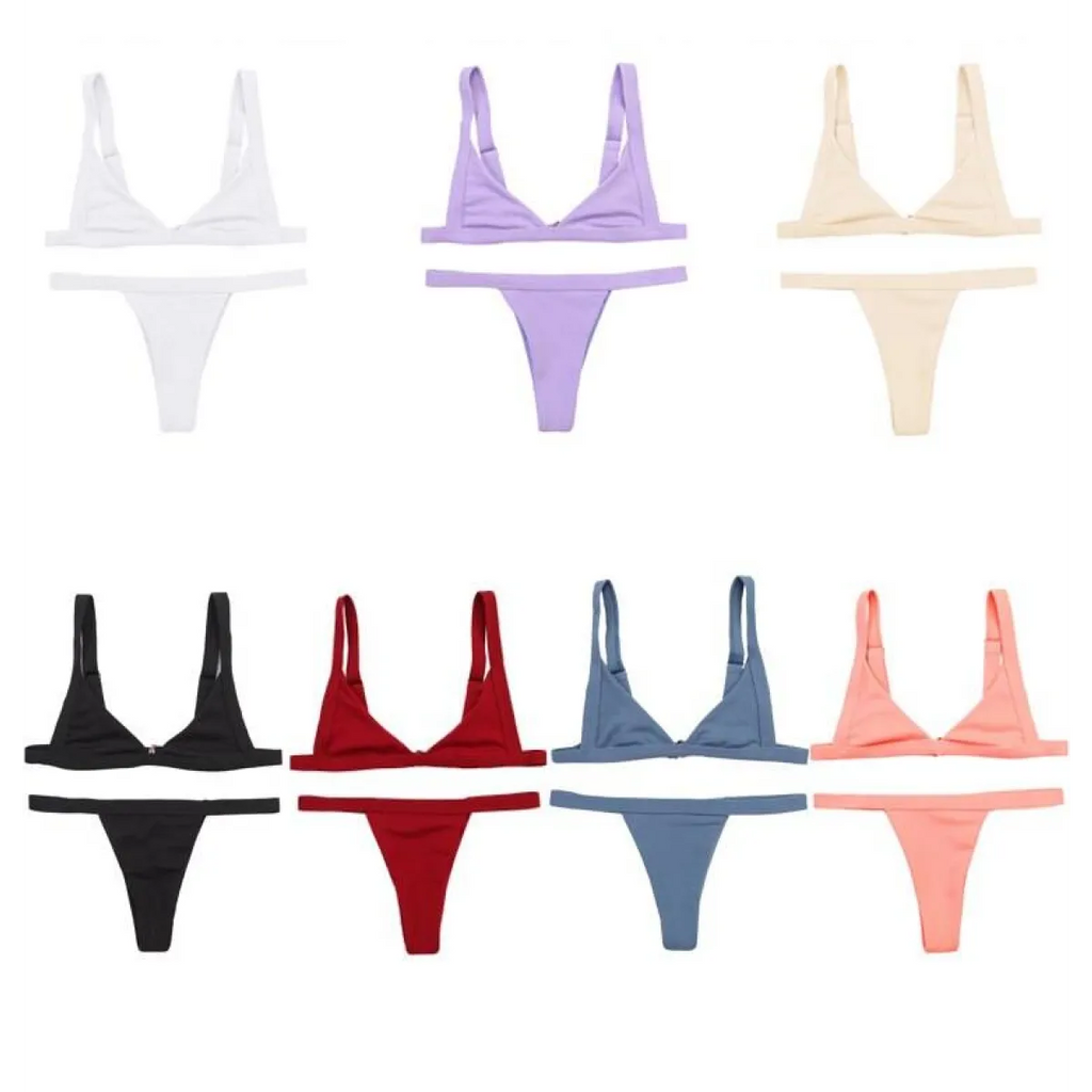 Deep-V Bikini Swimsuit