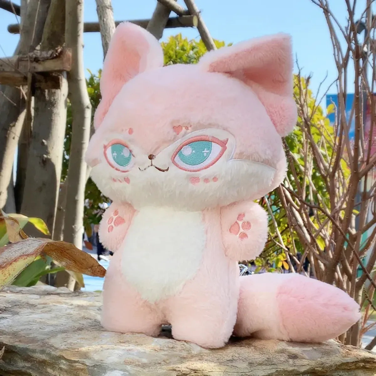 Kawaii Emotion Wolf Plush Toy - Cute Stuffed Wolf Doll