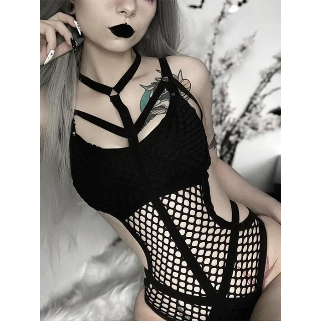 Gothic Fishnet Bodysuits