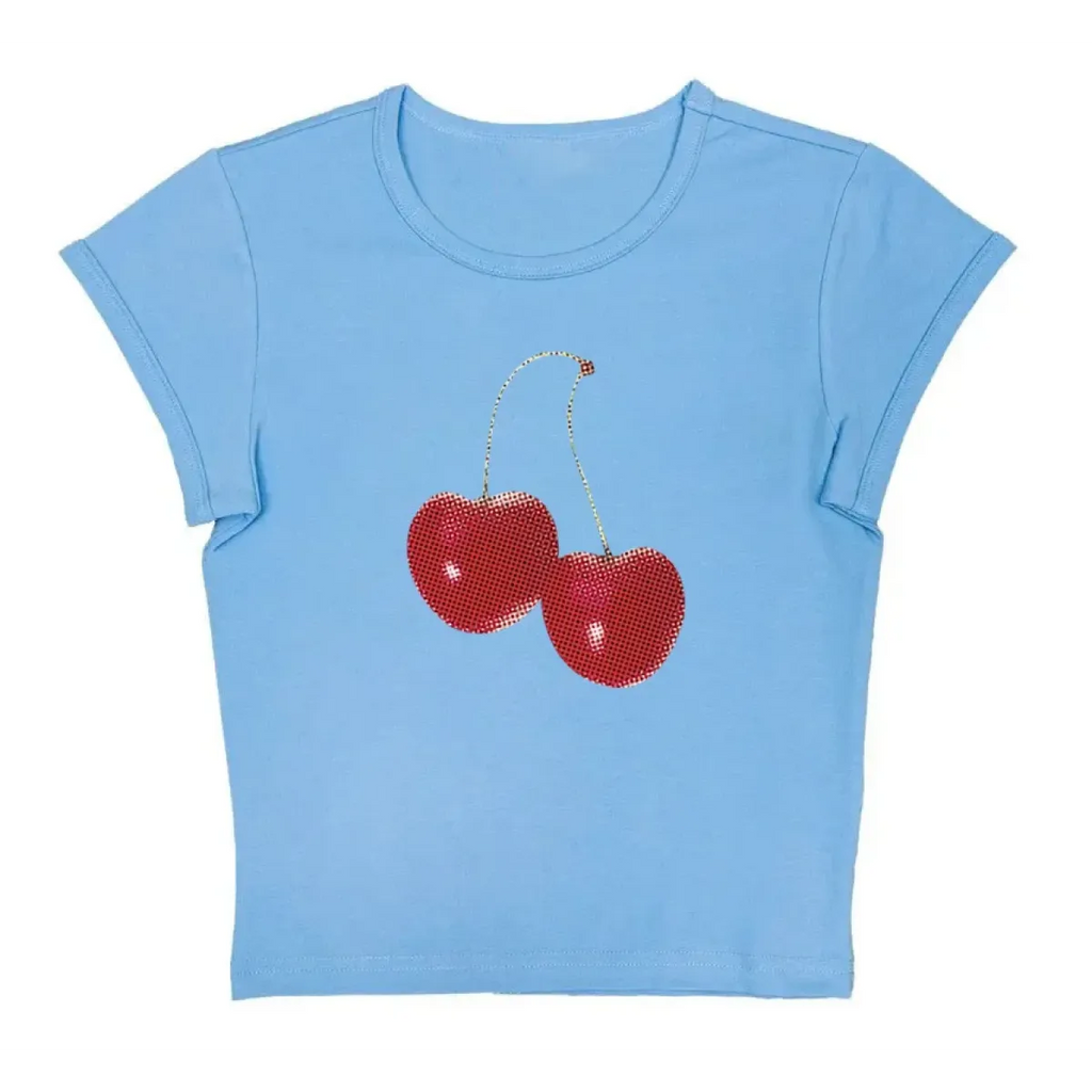 Harajuku Cherry Graphic Print T-Shirt