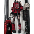 Striped Gothic Punk Top & Leg Warmers – Harajuku Y2K Grunge