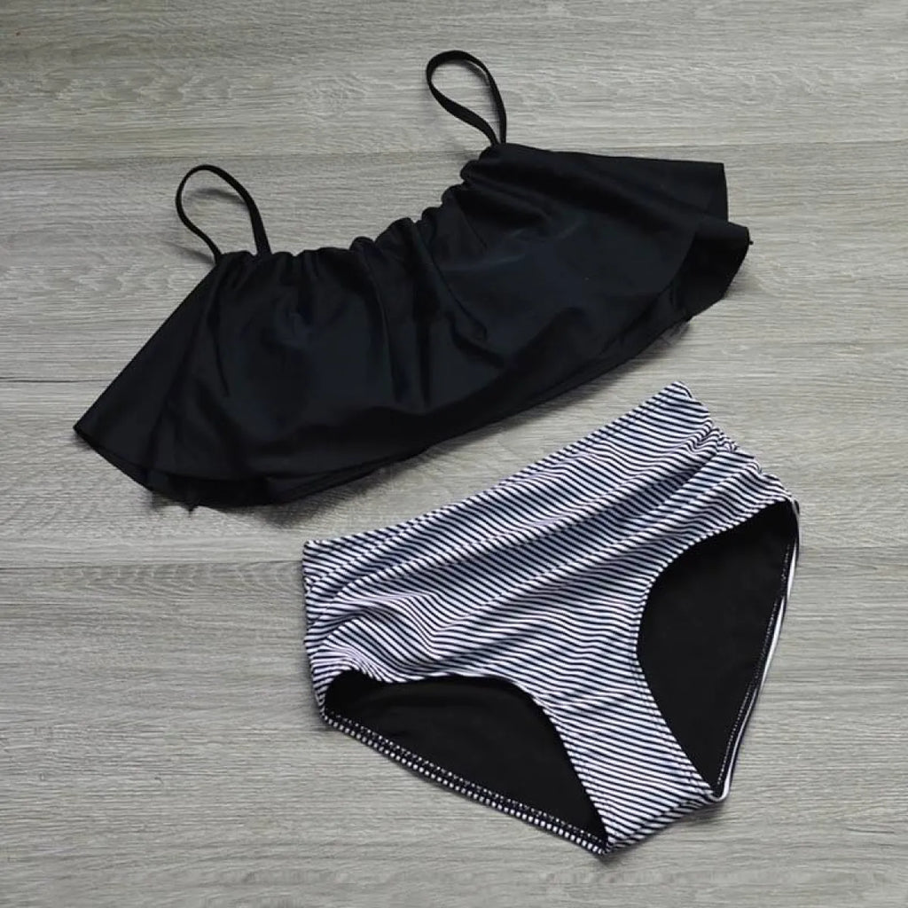 High Waist Halter Bikini Set