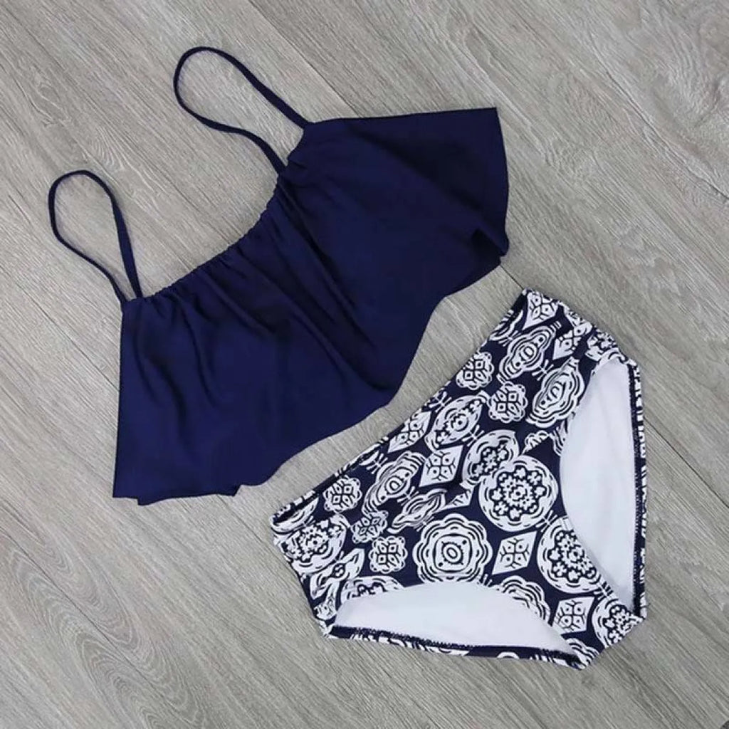 High Waist Halter Bikini Set