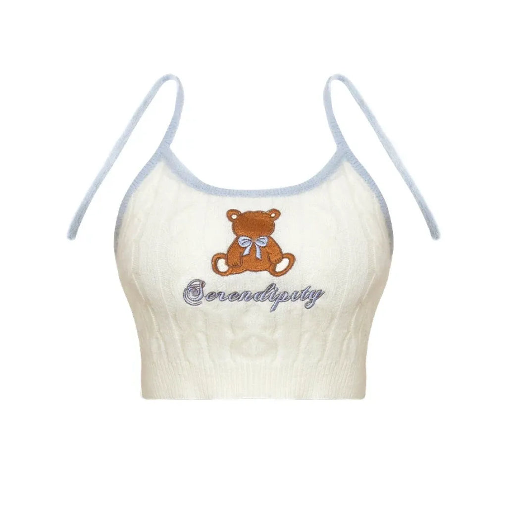 Harajuku Knit Crop Top Set