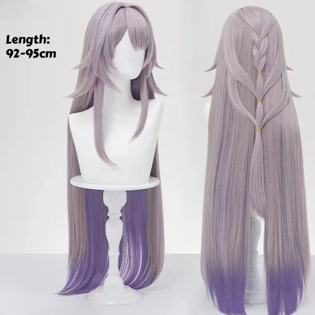 Lavender Herta Cosplay Wig – Long Straight Gradient Purple Hair