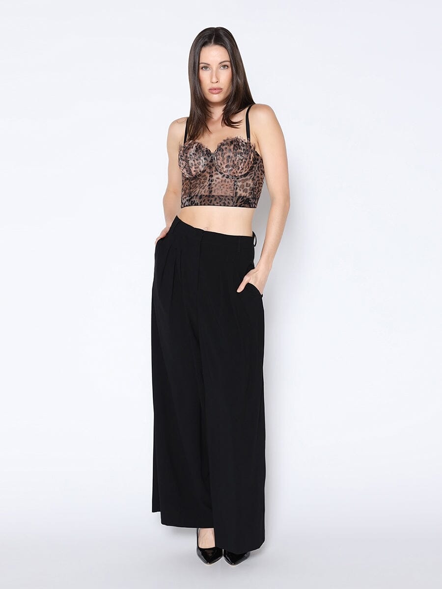 Leopard Print Bustier Top