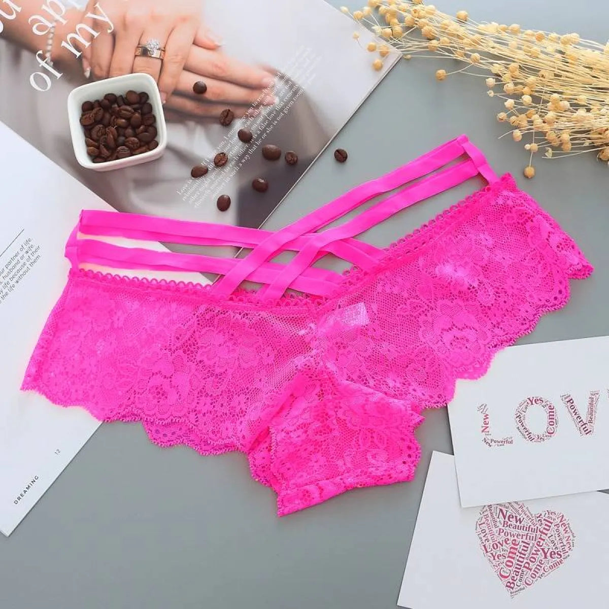 Low-Rise Panties With Cross Straps