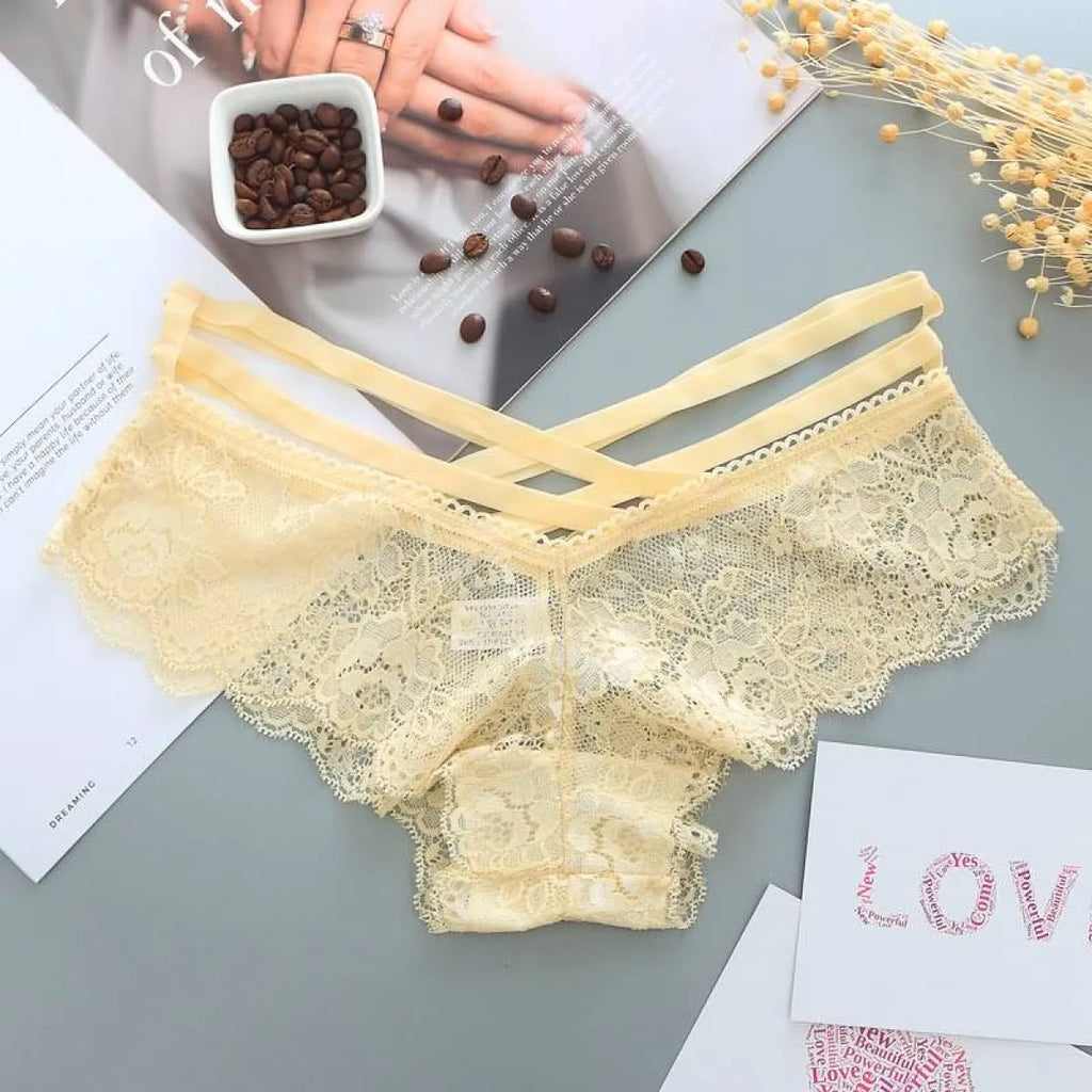 Low-Rise Panties With Cross Straps