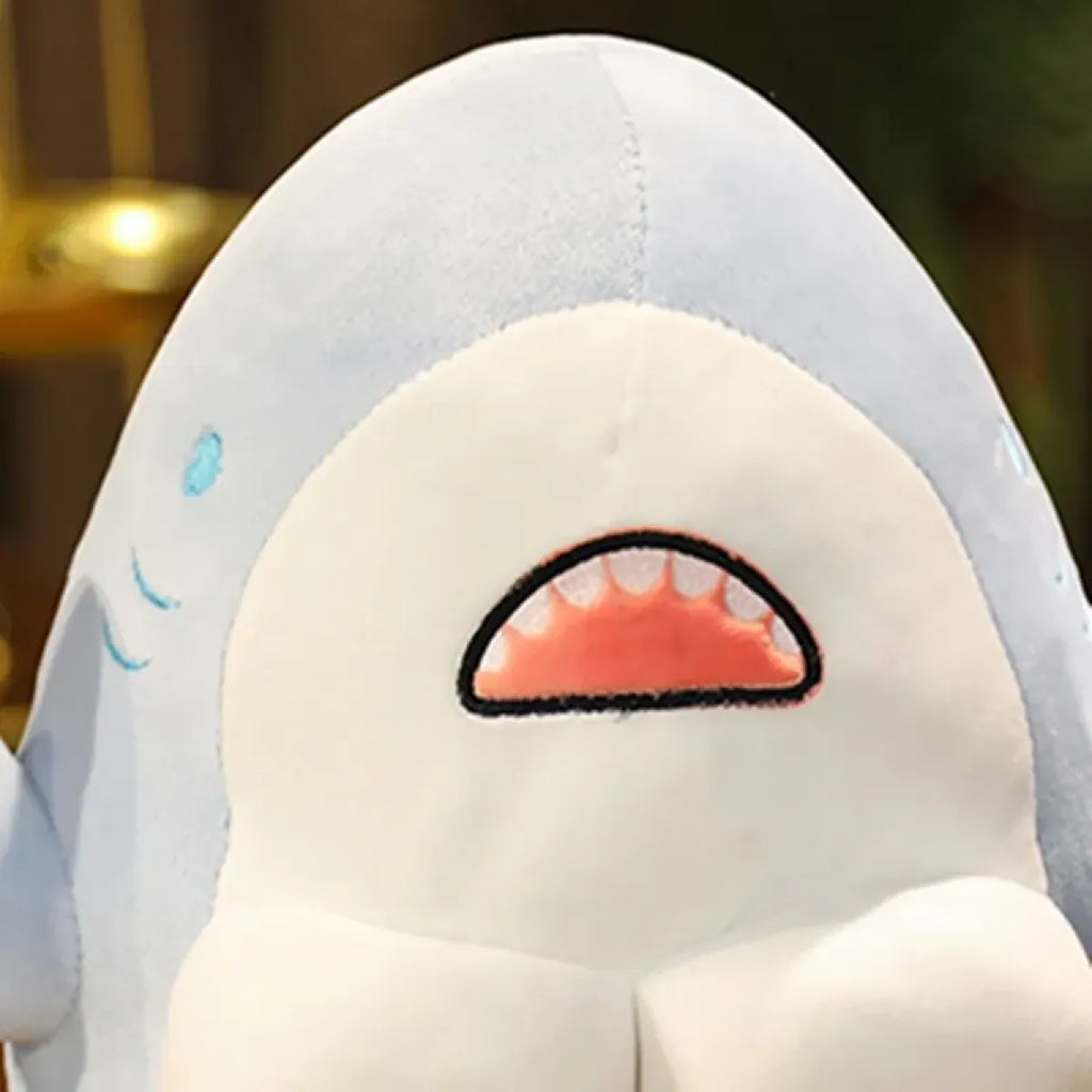 40CM Muscle Shark Plush Doll - Cartoon Strong Shark Stuffed Toy