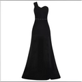 One Shoulder Sleeveless Bronzing Split Dress