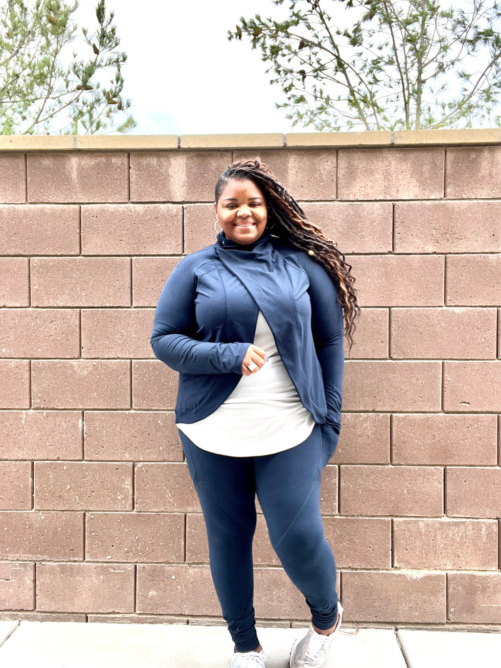 Plus Size Sporty Cowl Next Activewear Set