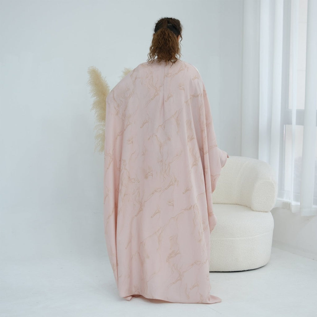 Print Batwing Sleeve Maxi Dress(MA446)