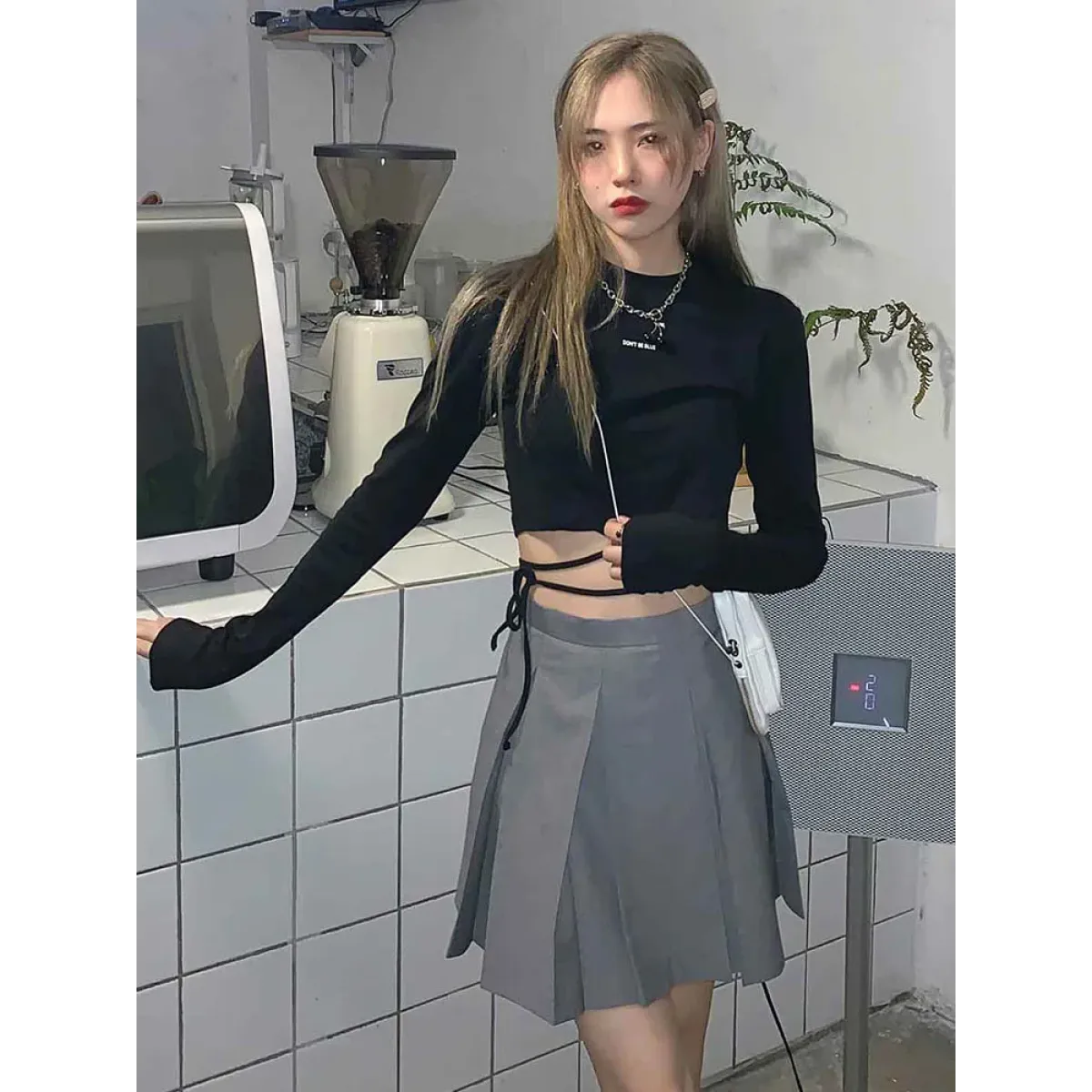 Sexy Crop Long Sleeve T-Shirt