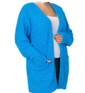 Women's Plus Size Dee Blue Popcorn Cardigan