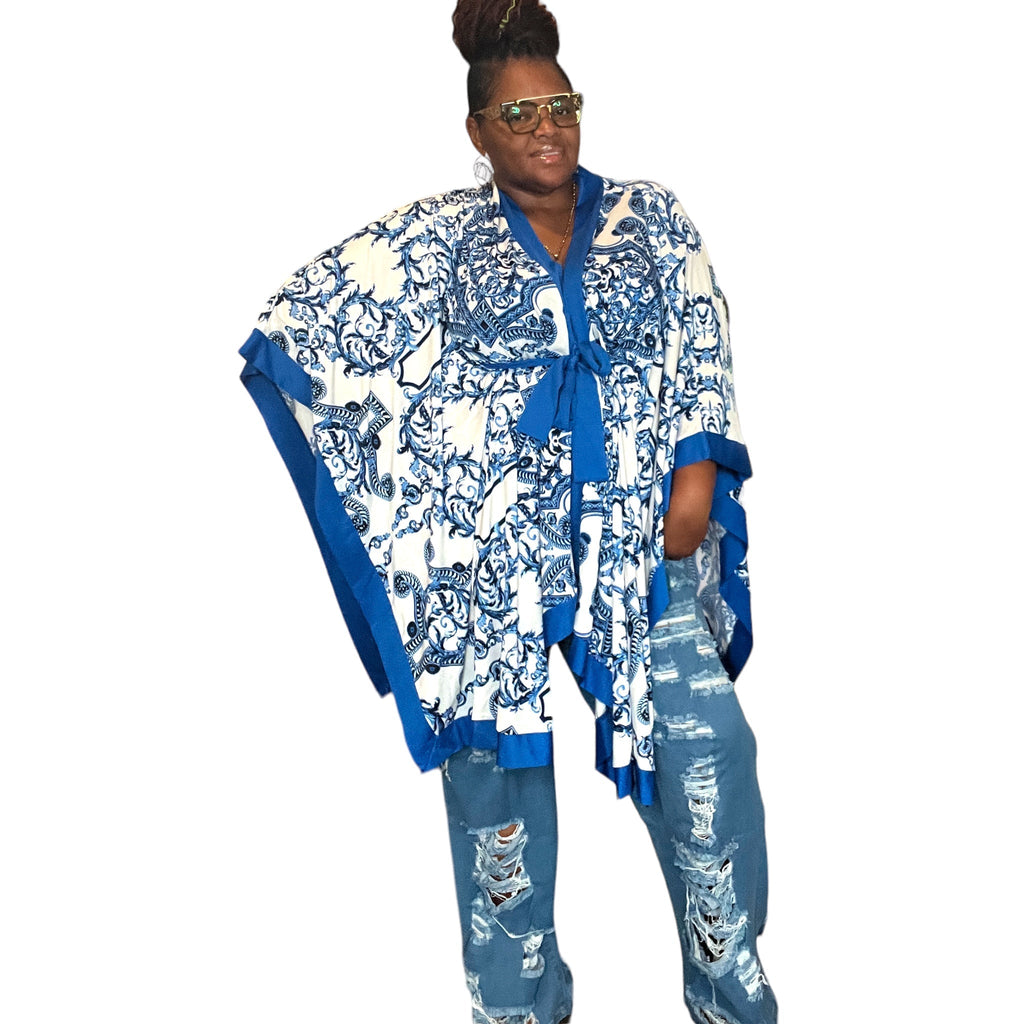 Women's Plus Size Distressed Flare Denim Pants