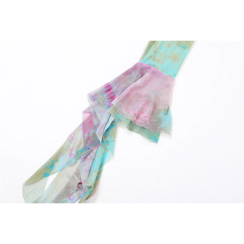 Tie-Dye Fairy Set – Butterfly Crop Top & Wrap Mini Skirt