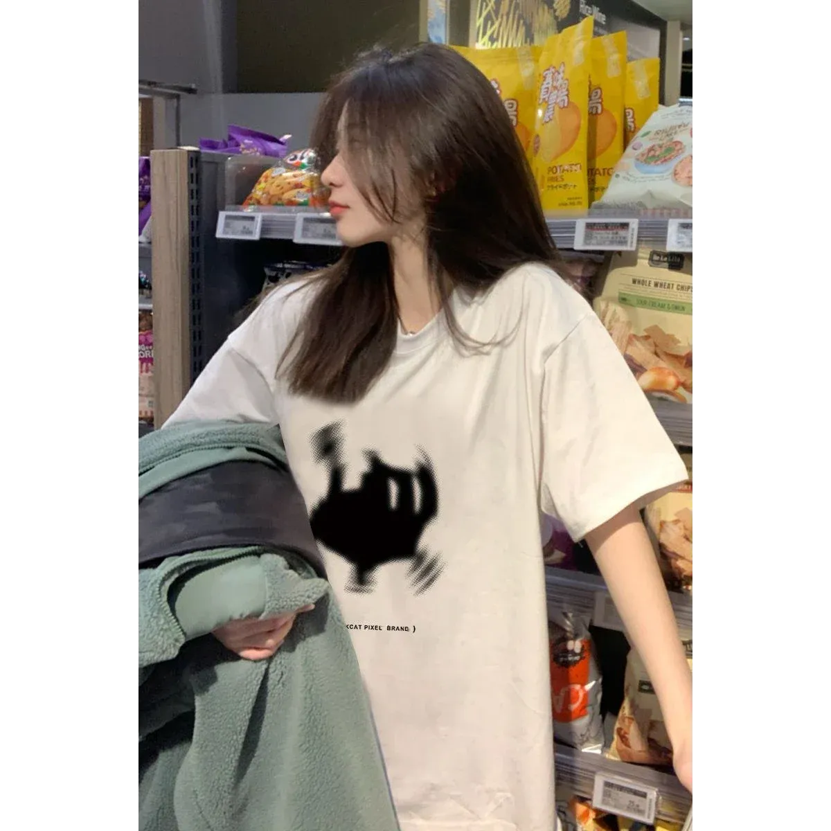 Y2K Buzzed Cat Tee