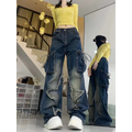 Gothic Baggy Cargo Jeans – Y2K Harajuku Grunge Pants
